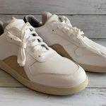 Everlane NEW The Releather Court Tennis Shoes Sneakers in White/Green/Tan Photo 1