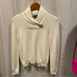 Ralph Lauren Cute creamy shawl collar gold toggle sweater classic cotton Photo 8