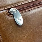 Vintage leather Ashwood crossbody satchel bag nut brown smooth leather. Photo 2