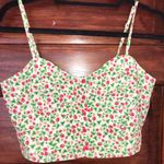 Divided Raspberry Bustier Crop Top Photo 0