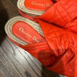 Christian Dior Bright coral orange D-Twist flat espadrille slip on sandals Photo 3