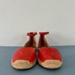 Eileen Fisher Lala Red Orange Leather Espadrille Flats Photo 2