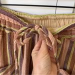 Free People NWT  Freehold Cropped Striped Pants In Citron Combo Photo 6