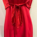 VTG CDC Caren Desirée Company Red Satin Mini Slip Dress Tie Waist Small Coquette Photo 7