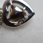 Trifari Rare Crown  Vintage Crystal Rhinestone Heart Silver Tone Necklace Photo 4