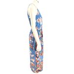 Sweet Storm  S Blue Floral Halter Keyhole Lined Maxi Sundress Summer Boho Y2K 90s Photo 4
