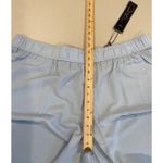 Diane Gilman NEW Palazzo Pants Womens 1X Teal Feathers Pockets Lightweight Travel Beach Photo 4