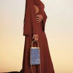 Cult Gaia ππ Carla Knit Dress ~ Full Length Gown Cut-Out Ember Brown Medium NWT Photo 4