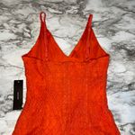 Lulus Happy Glow Lucky Orange Lace Midi Dress Photo 4