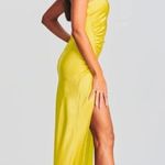 SER.O.YA Dalia Strapless Silk Maxi Dress Citric Womens Size Small Yellow Photo 2