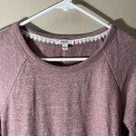 AUW Pink purple mauve Long Sleeve tunic Dress tiered large heathered Photo 3