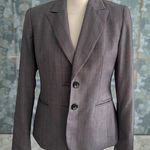 Nine West  Gray Pinstriped Blazer Jacket Size US 2 Photo 0