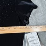 J.R. Nites by Caliendo Dress 4 Petite Black Velvet Maxi Beaded Goth Glam Vintage Size 4P Photo 9