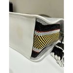 Proenza Schouler Medium Woven Stripes Tote Shoulder Bag White/Black/Yellow Photo 8