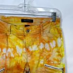 White House | Black Market  Size 2 Jeans Handmade Tie Dye Yellow Skinny Crop 235 Photo 6