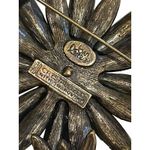 Joan Rivers Vintage Swarovski Crystal Sparkle Starburst Brooch Pin Set Bronze Photo 3