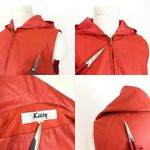 Vintage 90’s Coated Nylon Quilted Coord Top & Skirt in Red Photo 7