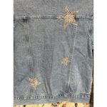 Twelve by Ontwelfth Denim Jean Jacket, Snakeskin Stars, size Small Blue Photo 6