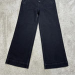 Everlane Wide Leg Jeans High Rise Button Fly Pockets in Black Size 29 Photo 5