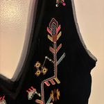 ZARA Velvet Embroidered Mini Dress XS | Boho Western Whimsygoth Party Photo 8