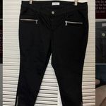 Ann Taylor 16 Black denim zip up capris jean pants Photo 0