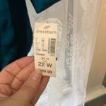 Dress Barn blue green satin textured blazer w black beaded belt 22W NWT Photo 5