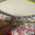 Billabong  Floral Long Sleeve Cropped Boho‎ Blouse Elastic Hem Size M Photo 2