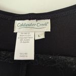 Coldwater Creek Women’s Large Black Slinky Stretchy Acetate Maxi Dress Photo 2