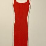 VICI Red ribbed bodycon midi dress Photo 3