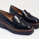Sam Edelman Laura Lug Sole Black & Brown Loafers Photo 0