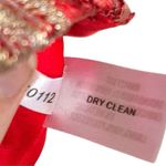 Boston Proper  Red Floral Embroidered Midi Dress‎ Flared Hem Sz 18 Mesh Overlay Photo 7