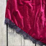 Burgundy Velvet Lace Shorts Size M Photo 1