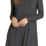 Michael Stars Jasper Poor Boy long sleeve gray rib knit sweater dress Photo 0