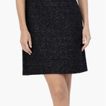 Eliza J  Embellished Collar Boucle Tweed Sheath Dress Black‎ Size 10 Photo 0