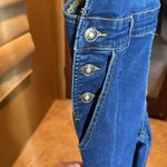 LAPIS LOFT WOMEN'S ADJUSTABLE STRAP DENIM LOOSE WIDE LEG OVERALLS Size Small Blue Photo 5