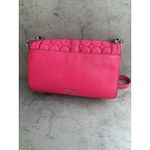 REBECCA MINKOFF Bag Crossbody Pink Chain Quilted Leather Love Shoulder Clutch Size M Photo 1