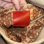 Hobo Leather Zip Top Shoulder Bag Purse Beige Fringe Zipper Pull Tan Photo 9