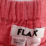 Flax  linen coral wide leg cropped pants size small Photo 5