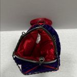 Chic Red and Purple Clutch with Chain Strap Photo 2