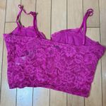ZARA Hot Pink Lace Corset Bralette Bra Top Crop Top Size Small Photo 3