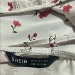 SheIn  White Dress with Red Floral Design Photo 2
