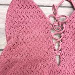 Hollister  Clay Rose Colored Boho Crochet One Piece Swimsuit Photo 2