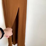 NWT Ronny Kobo Mora Textured Ribbed Maxi Dress in Whiskey Brown Size XL Photo 7