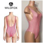 Wildfox New. red stripe swimsuit. Small. Retail $178 Photo 1