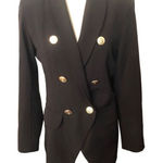 Infinity Store black dressy blazer with gold accent buttons with infinity symbol Size undefined Photo 0