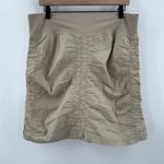XCVI Wearables  Skirt Size Large Ruched Cotton Stretch Short Pull On Casual Boho Photo 10