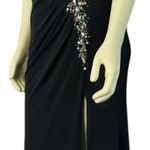 Xcite Black Strapless ruched sequined prom dress sexy lpw back size 4 Photo 3
