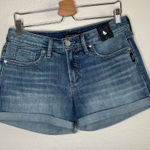Silver Jeans Womens Curvy Mid Rise Suki Denim Shorts Size 30 Blue Photo 0