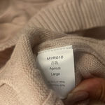 Women's Fall Oversized Sweater Dress Long Sleeve Vneck Chunky Cable Knit Tan Size L Photo 7