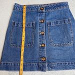 Free People We The Free Mini Skirt Womens 25 Denim Button Front Super High Rise Photo 1